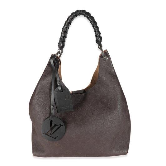 Louis Vuitton Chocolate Mahina Carmel Hobo