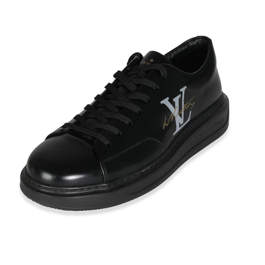 Louis Vuitton Black Calfskin Mens LV Beverly Hills Sneakers 7