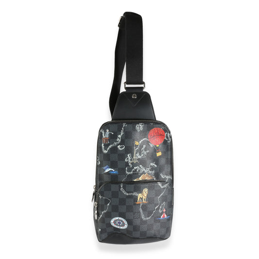 Louis Vuitton Damier Graphite Canvas World Map Avenue Slingbag