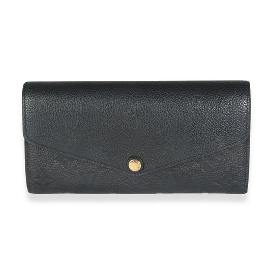 Louis Vuitton Black Monogram Empreinte Sarah Wallet