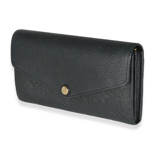 Louis Vuitton Black Monogram Empreinte Sarah Wallet