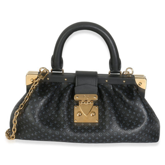 Louis Vuitton Black Calfskin Nanogram Monogram Clutch