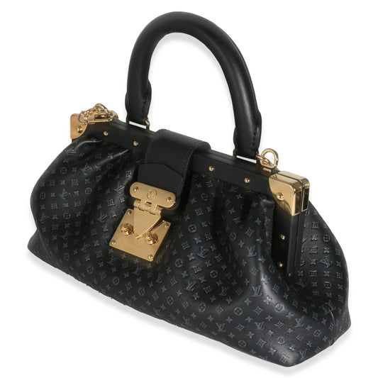 Louis Vuitton Black Calfskin Nanogram Monogram Clutch