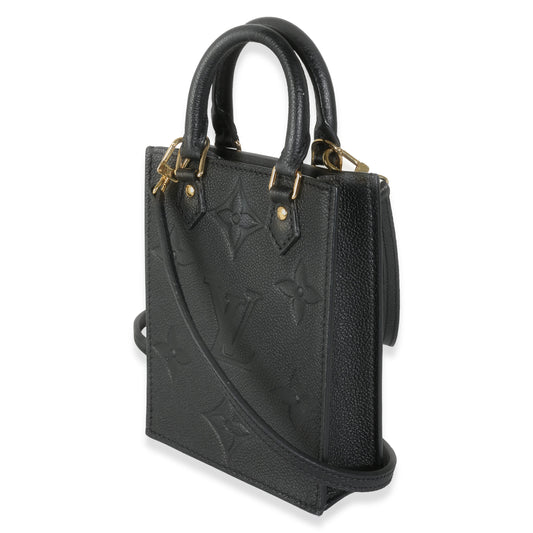 Louis Vuitton Black Monogram Empreinte Petite Sac Plat