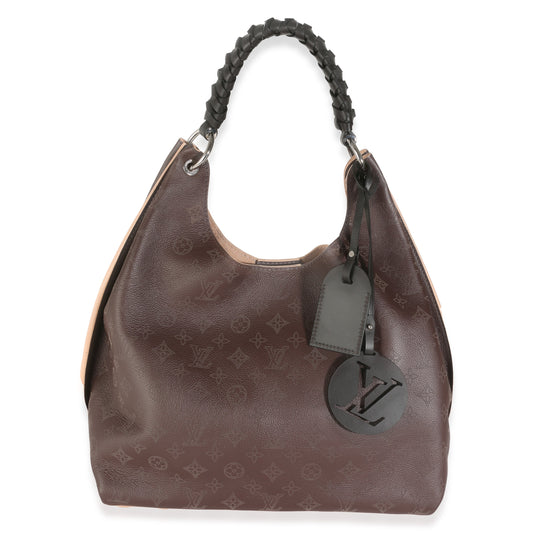 Louis Vuitton Chocolate Monogram Mahina Carmel Hobo