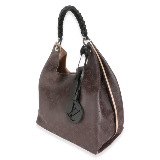 Louis Vuitton Chocolate Monogram Mahina Carmel Hobo