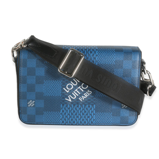Louis Vuitton Navy Damier Graphite Canvas 3D Studio Messenger