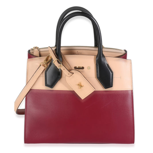 Louis Vuitton Beige Bordeaux Calfskin City Steamer PM