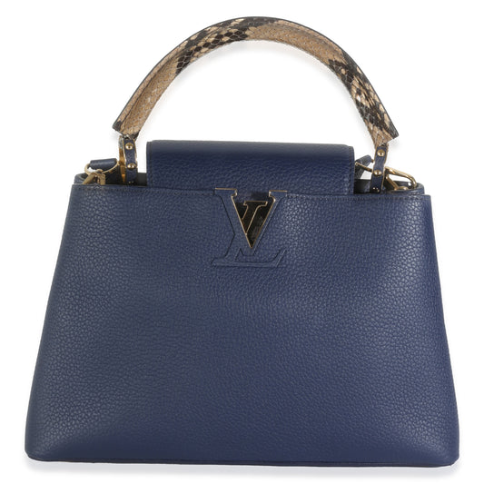 Louis Vuitton Python Navy Taurillon Capucines PM