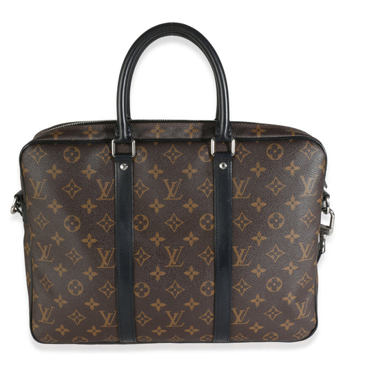 Louis Vuitton Monogram Macassar Porte Documents Voyage PM