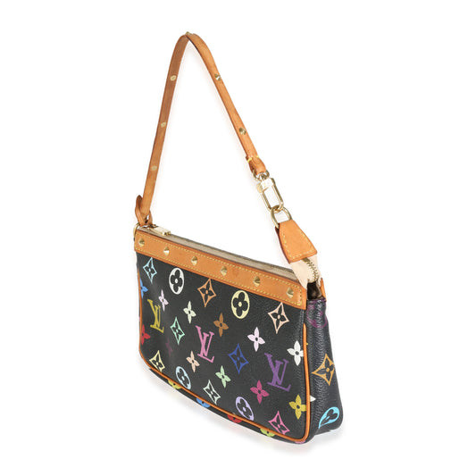 Louis Vuitton Black Multicolor Monogram Canvas Pochette Accessoires