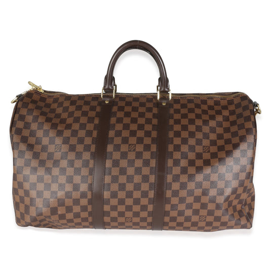 Louis Vuitton Damier Ebene Canvas Keepall Bandouliere 55