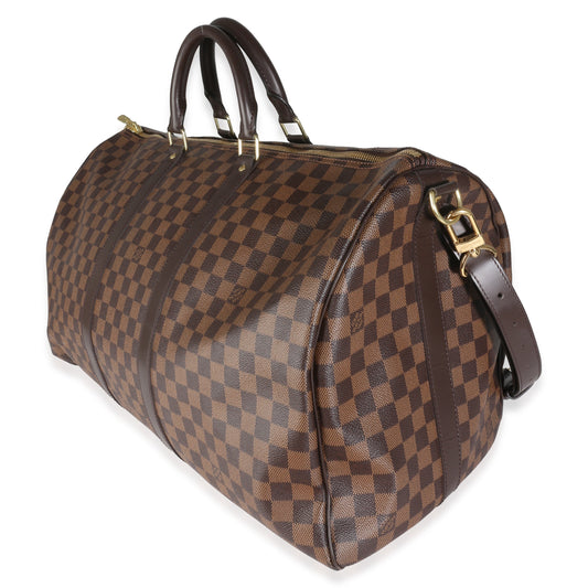 Louis Vuitton Damier Ebene Canvas Keepall Bandouliere 55