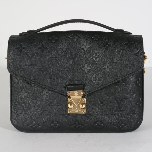Louis Vuitton Black Monogram Empreinte Pochette Metis