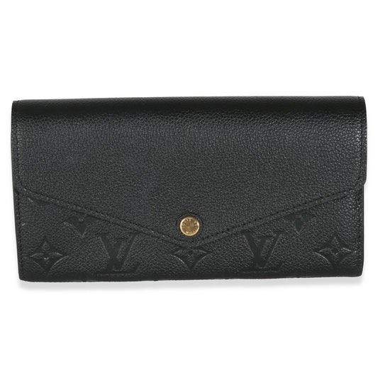 Louis Vuitton Black Monogram Empreinte Sarah Wallet