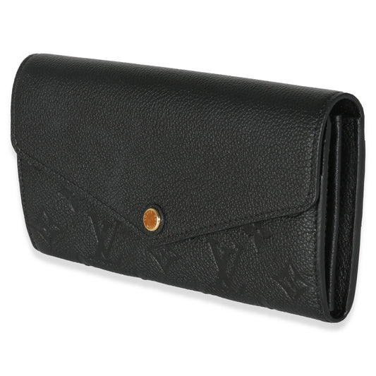 Louis Vuitton Black Monogram Empreinte Sarah Wallet