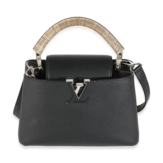 Louis Vuitton Black Taurillon Python Capucines BB