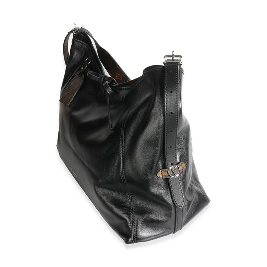 Louis Vuitton Black Lambskin Carryall MM