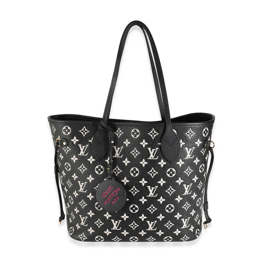 Louis Vuitton Black White Monogram Empreinte Spring In The City Neverfull MM