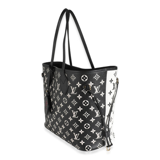 Louis Vuitton Black White Monogram Empreinte Spring In The City Neverfull MM