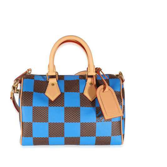 Louis Vuitton Blue Damier Pop Canvas Speedy Bandouliere 25