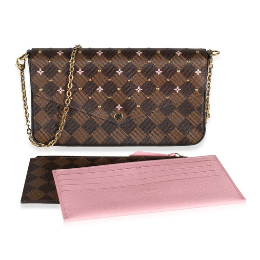 Louis Vuitton Damier Ebene Canvas Studded Felicie Pochette