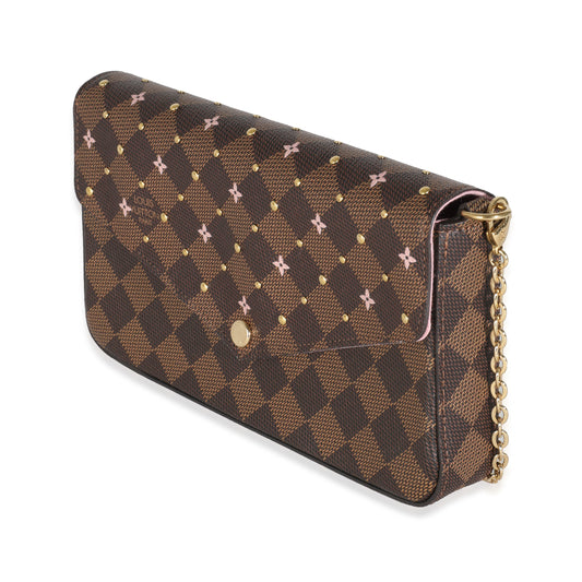 Louis Vuitton Damier Ebene Canvas Studded Felicie Pochette