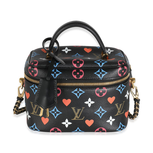 Louis Vuitton Black Multicolor Canvas Game On Vanity PM