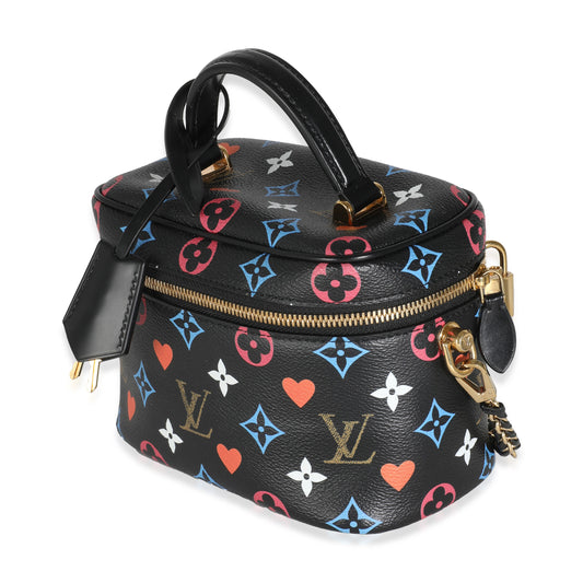 Louis Vuitton Black Multicolor Canvas Game On Vanity PM