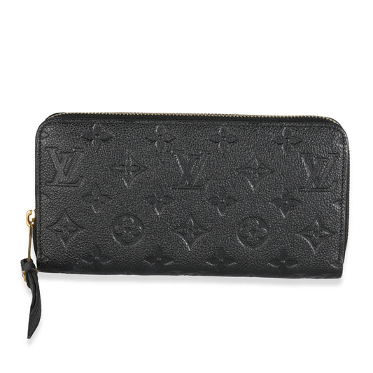 Louis Vuitton Black Empreinte Zippy Wallet