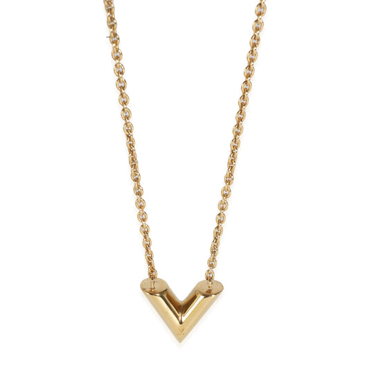 Louis Vuitton Essential V Gold Plated Necklace
