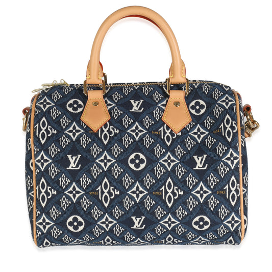 Louis Vuitton Blue Since 1854 Jacquard Canvas Speedy Bandouliere 25