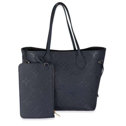 Louis Vuitton Navy Monogram Giant Empreinte Neverfull MM