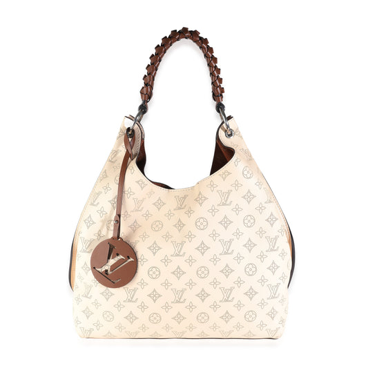 Louis Vuitton Cream Mahina Carmel Hobo