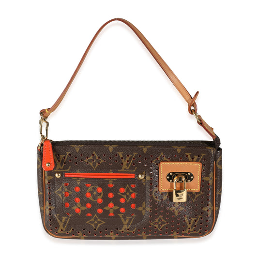 Louis Vuitton Orange Perforated Monogram Canvas Pochette Accessoires