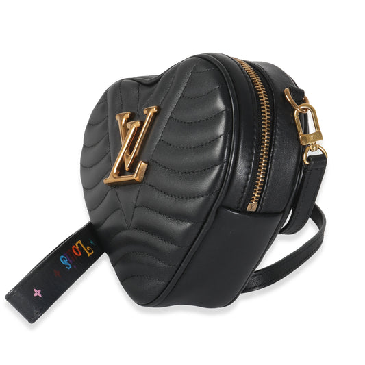 Louis Vuitton Black Calfskin New Wave Heart Bag