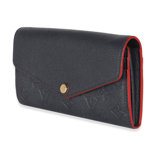 Louis Vuitton Marine Rouge Monogram Empreinte Sarah Wallet