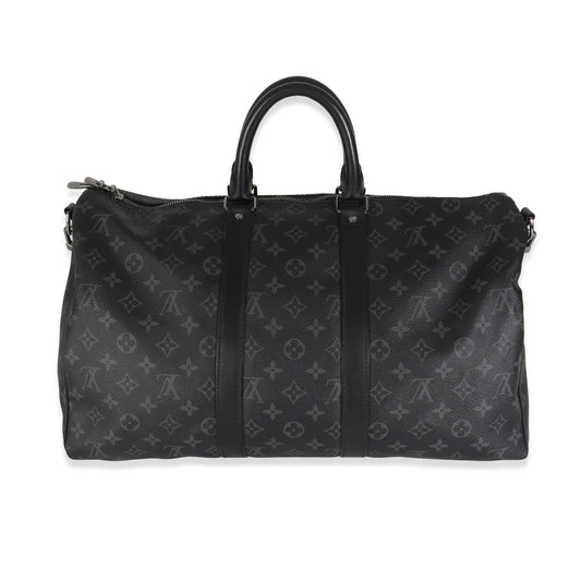 Louis Vuitton Monogram Eclipse Canvas Keepall Bandouliere 45