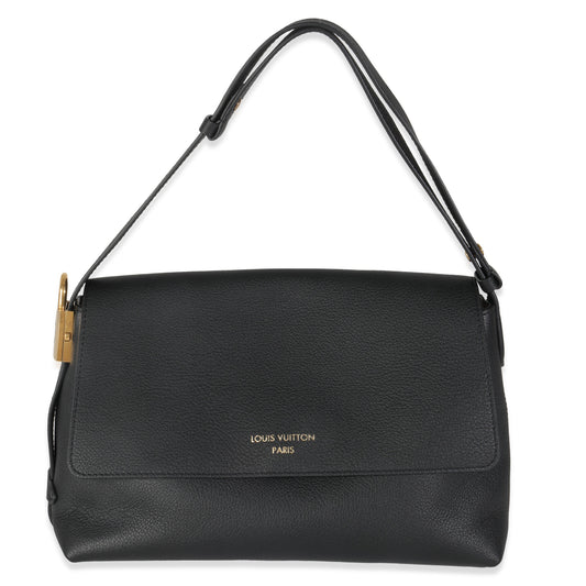 Louis Vuitton Black Grained Calf Leather Low Key Messenger