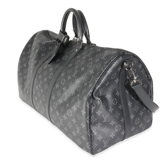 Louis Vuitton Monogram Eclipse Canvas Keepall Bandouliere 55