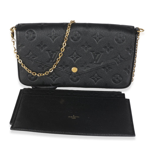 Louis Vuitton Black Monogram Empreinte Felicie Pochette
