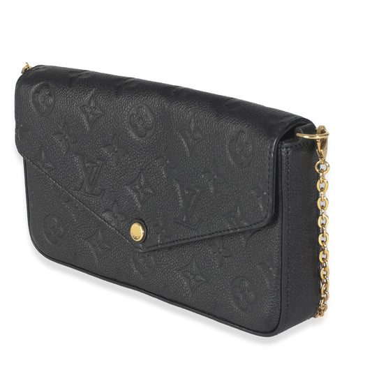 Louis Vuitton Black Monogram Empreinte Felicie Pochette