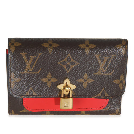 Louis Vuitton Monogram Canvas Flower Lock Compact Wallet