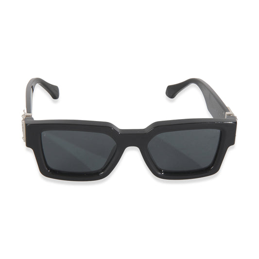 Louis Vuitton Black Acetate LV Match Square Lens Sunglasses