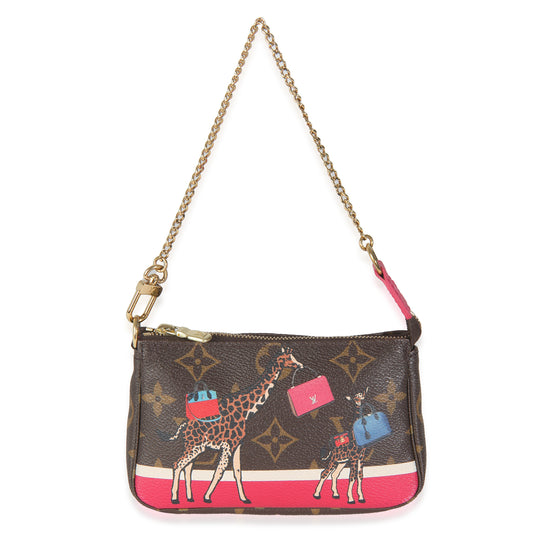 Louis Vuitton Christmas Animation Monogram Canvas Mini Pochette Accessoires