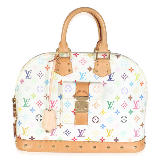 Louis Vuitton x Murakami White Multicolor Monogram Canvas Alma GM