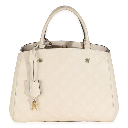 Louis Vuitton Creme Monogram Empreinte Montaigne MM