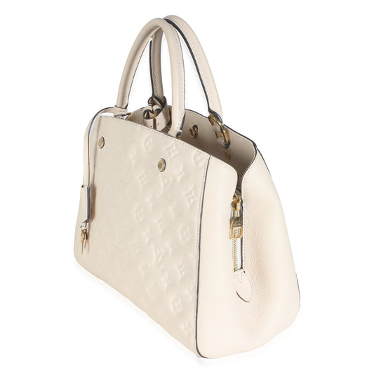 Louis Vuitton Creme Monogram Empreinte Montaigne MM