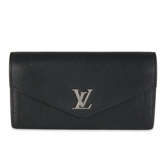 Louis Vuitton Black Soft Calfskin Mylockme Wallet