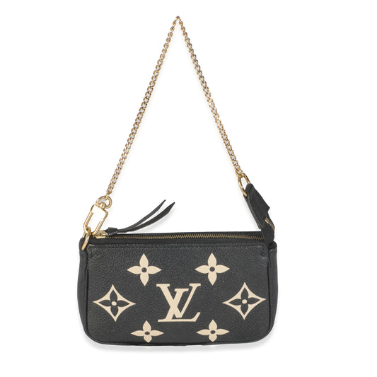 Louis Vuitton Black Monogram Empreinte Mini Pochette Accessoires